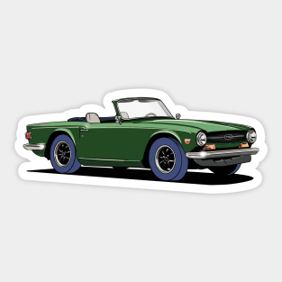 Triumph TR6 Car in green Sticker